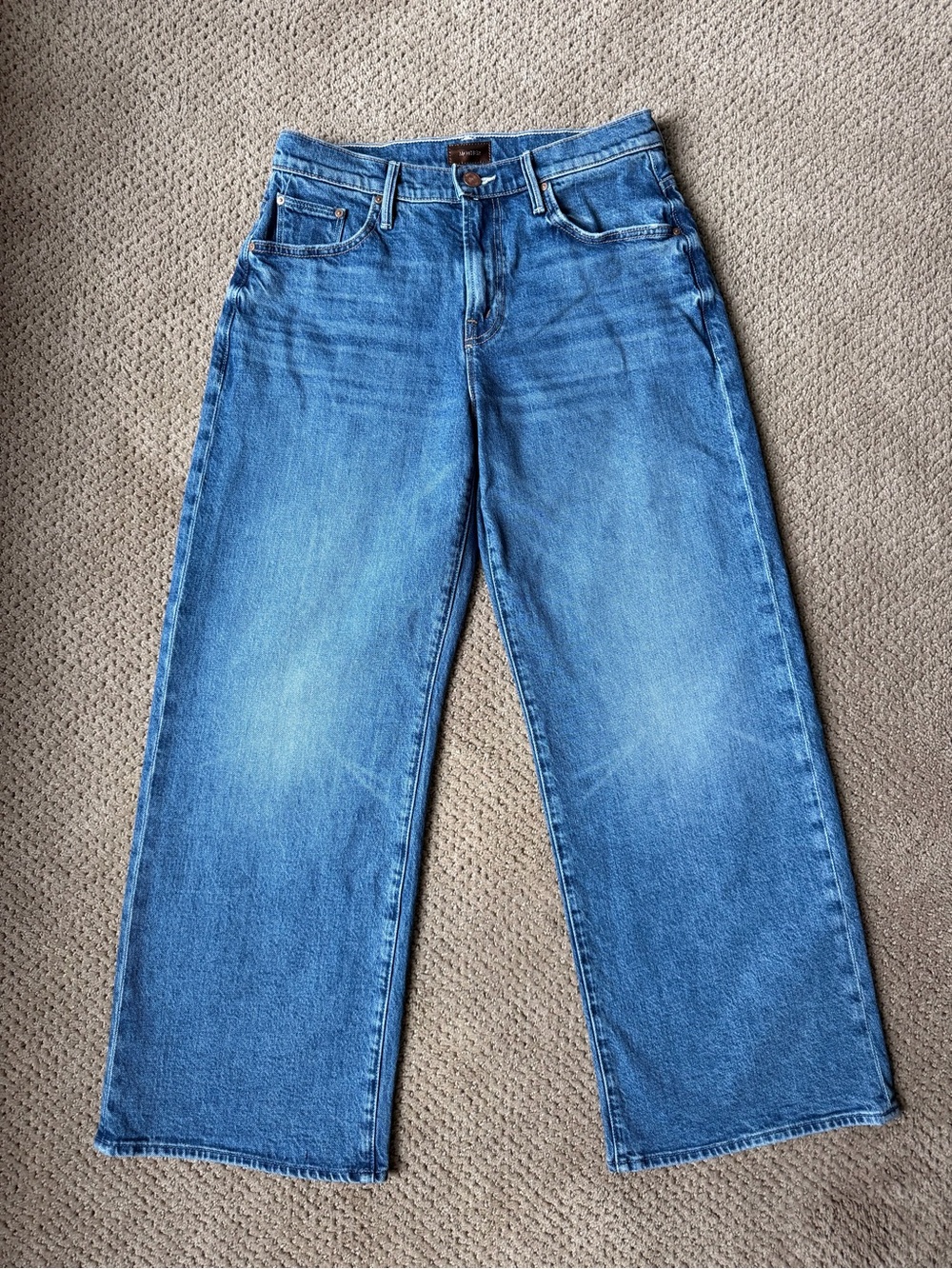 *Like New* MOTHER Mid-Rise Maven Flood Wide-Leg Jeans in Thrill Seeker